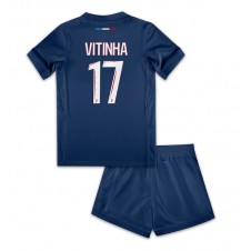 Paris Saint-Germain Vitinha #17 Hjemmedraktsett Barn 2024-25 Kortermet (+ korte bukser)